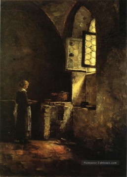  coin Tableaux - Un coin dans l’ancienne cuisine du cloître de Mittenheim Impressionniste Théodore Clement Steele